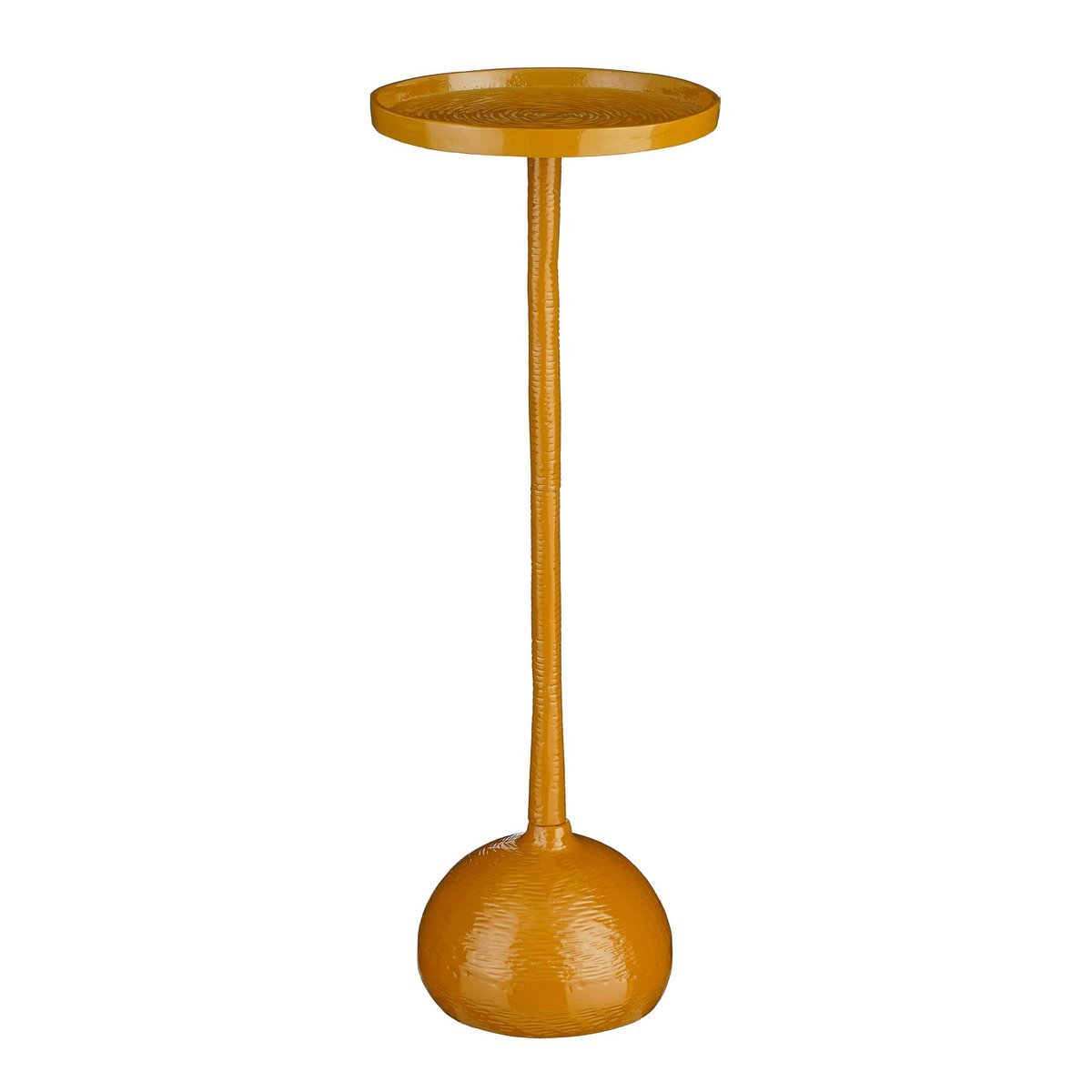 Colin Bijzettafel - H68 x Ø24 cm - Gerecycled Aluminium - 100% FSC - Bruin
