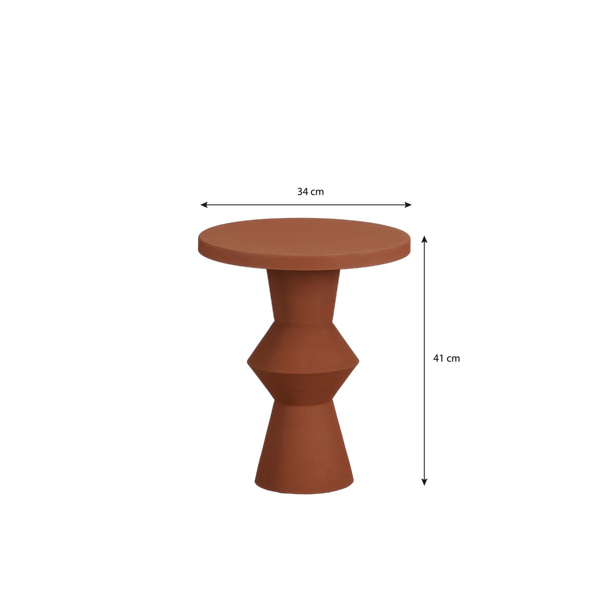 Estate Bijzettafel - H41 x Ø34 cm - Metaal - Terra