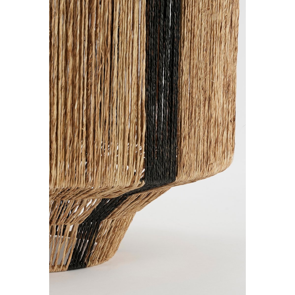 Liliano Lantaarn - H51 x Ø40 cm - Jute - Zwart