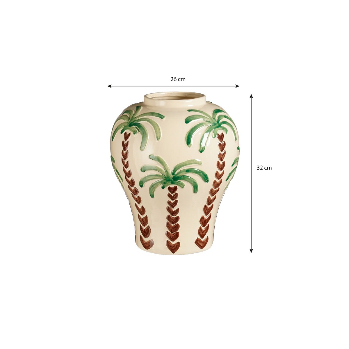 Paradiso Vaas - H32 x Ø26 cm - Keramiek - Off-white