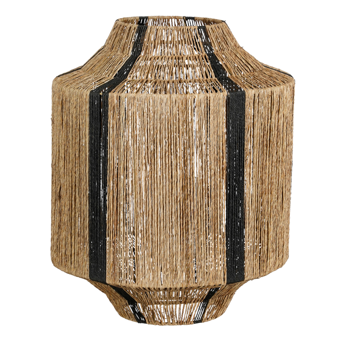 Liliano Lantaarn - H51 x Ø40 cm - Jute - Zwart
