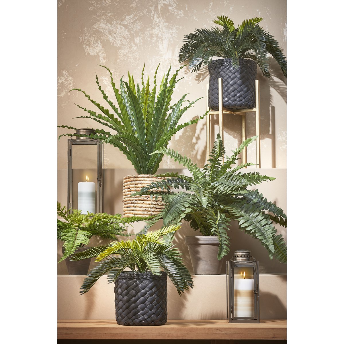 Arzilla Lantaarn - L14 x B13 x H35 cm - Goud