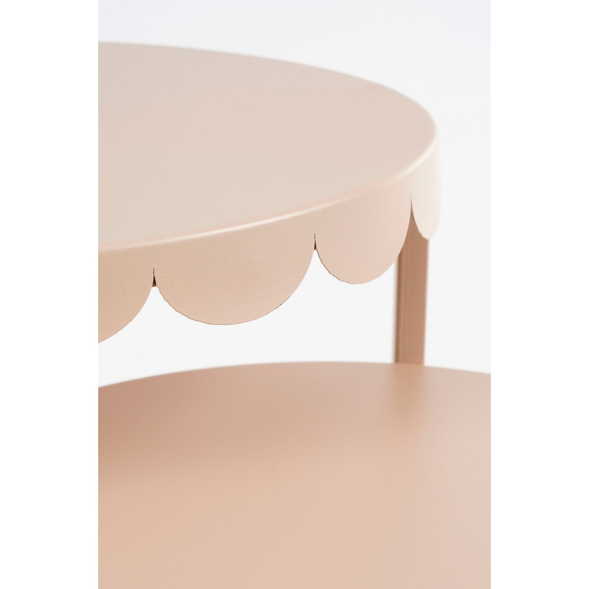 Lara Bijzettafel - Set van 2 - H51 x Ø40 cm - Metaal - Lichtroze