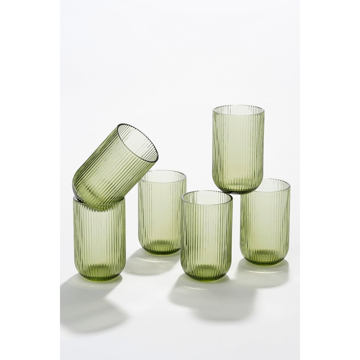 Merlot Drinkglas - Set van 6 - 400 ml - Glas - Lichtgroen