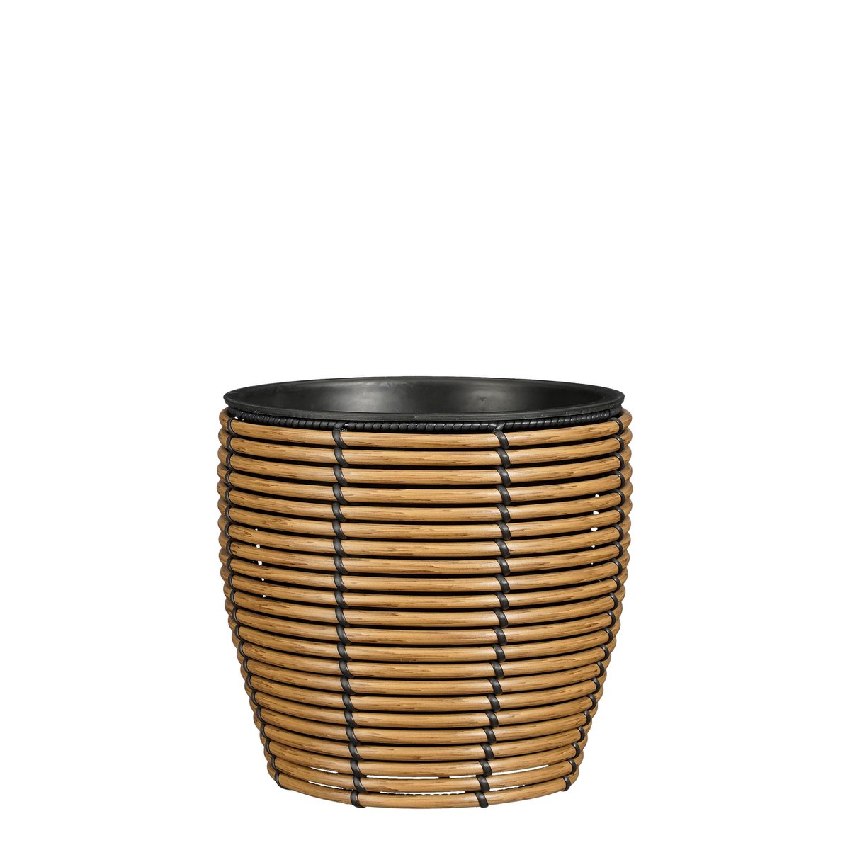 Durban Bloempot Buiten - Set van 3 - H36 x Ø40 cm - Gerecycled Plastic - Bruin