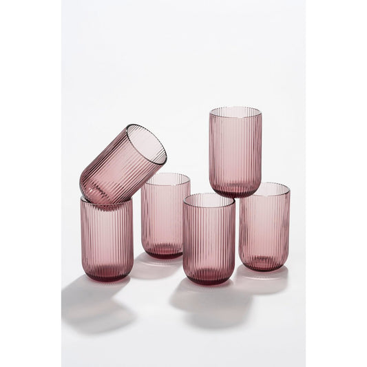 Merlot Drinkglas - Set van 6 - 400 ml - Glas - Paars