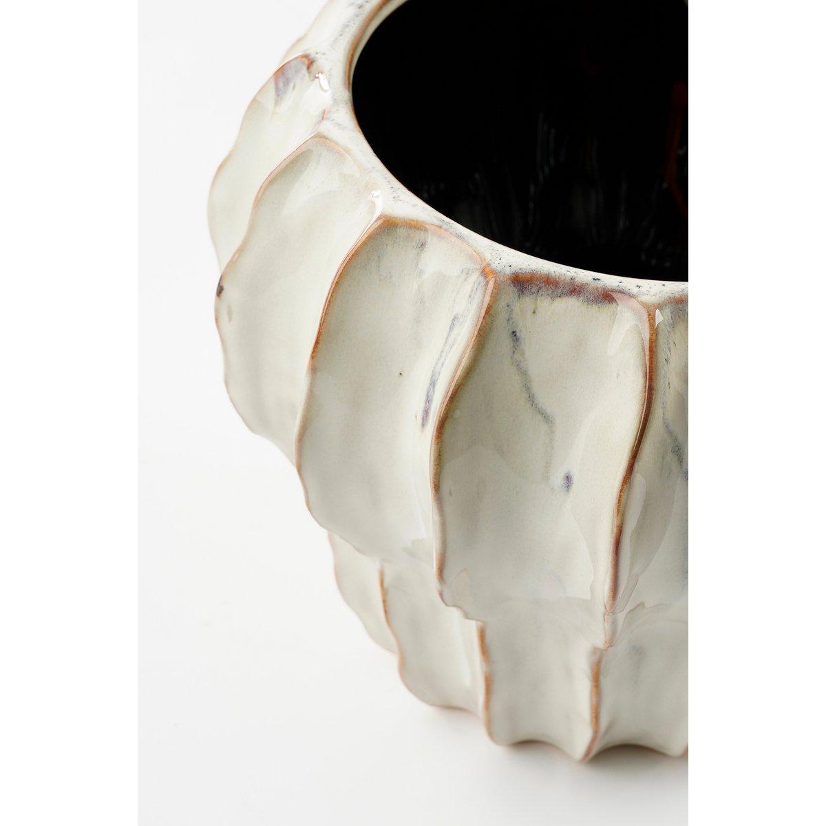 Altea Bloempot Binnen - H20 x Ø25 cm - Keramiek - Wit