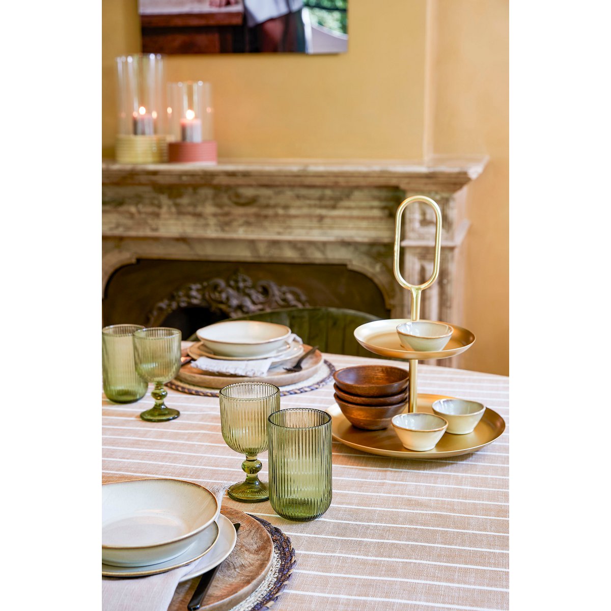 Merlot Wijnglas - Set van 6 - 250 ml - Glas - Lichtgroen