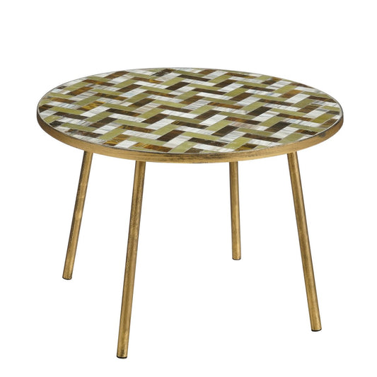 Alanza Bijzettafel Buiten - H38 x Ø58 cm - Metaal - Groen