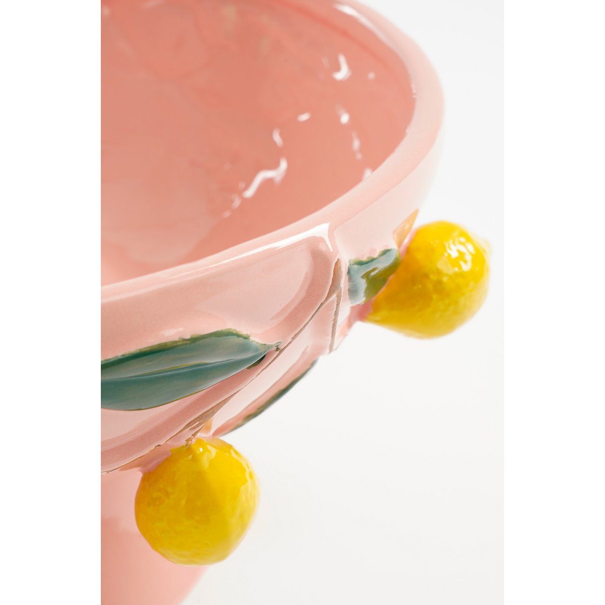 Melika Decoratie Schaal - H16 x Ø39 cm - Keramiek - Lichtroze