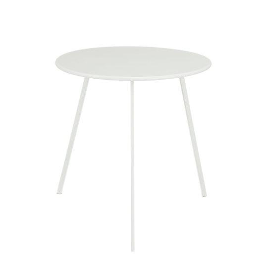 Seatle Bijzettafel Buiten - H50 x Ø50 cm - Metaal - Wit