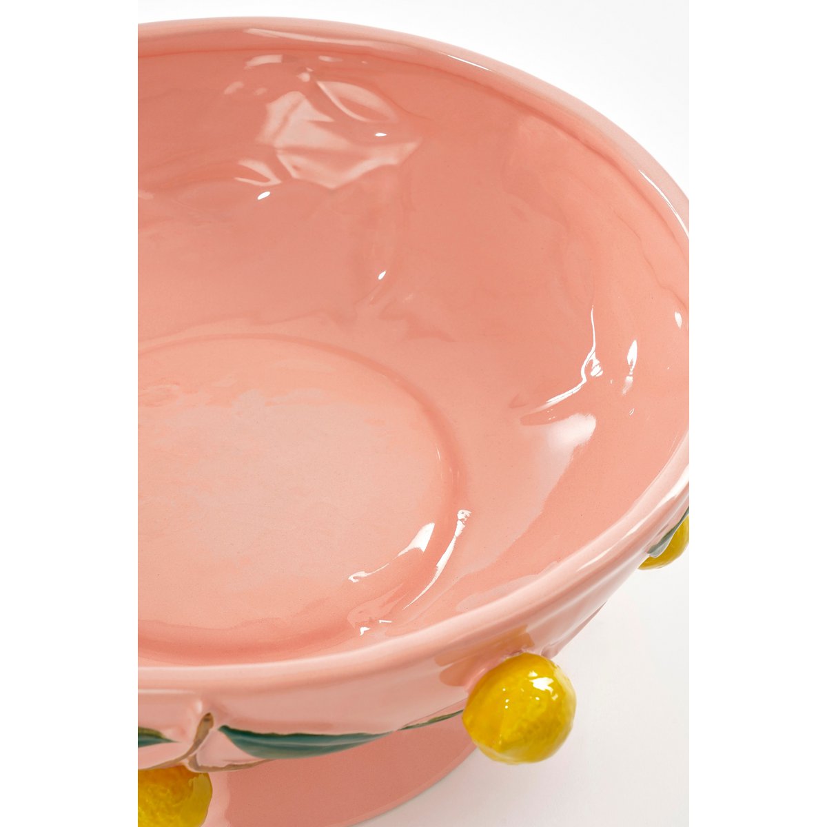 Melika Decoratie Schaal - H16 x Ø39 cm - Keramiek - Lichtroze