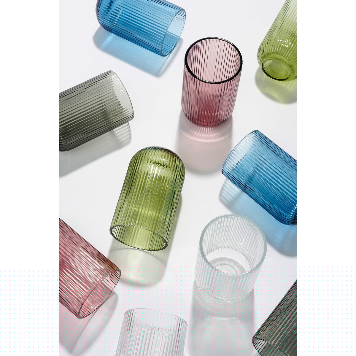 Merlot Drinkglas - Set van 6 - 400 ml - Glas -Grijs
