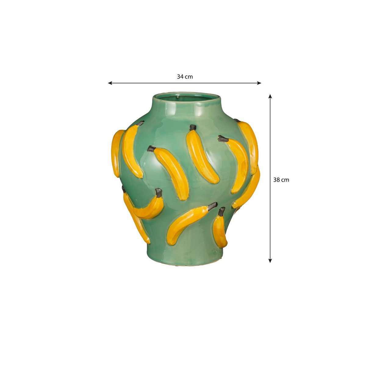 Moza Vaas - H38 x Ø34 cm - Keramiek - Lichtgroen
