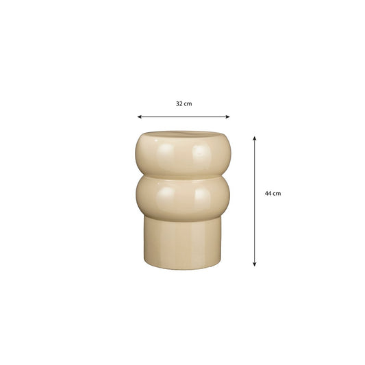 Vendi Bijzettafel - H44 x Ø32 cm - Keramiek - Crème
