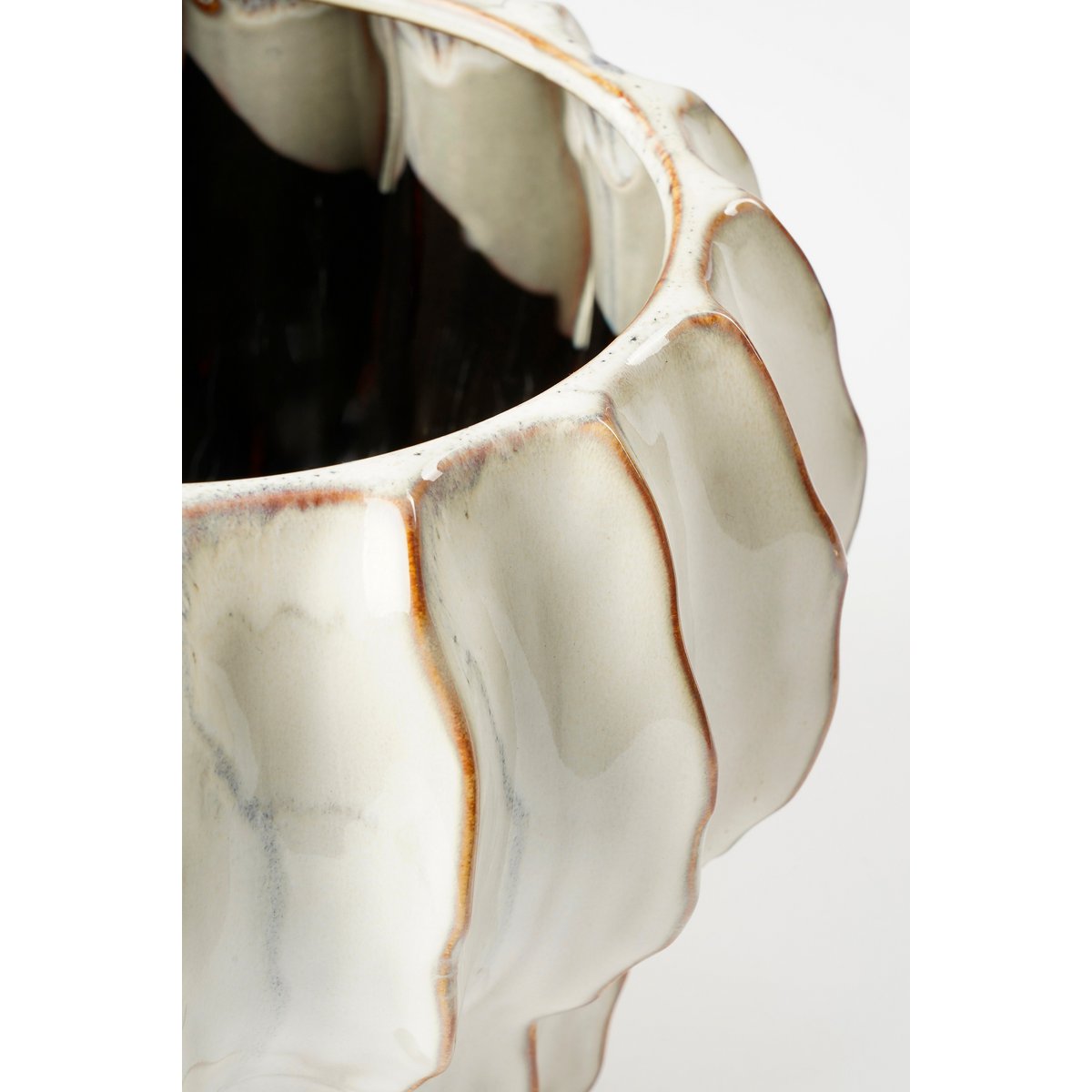 Altea Bloempot Binnen - H20 x Ø25 cm - Keramiek - Wit