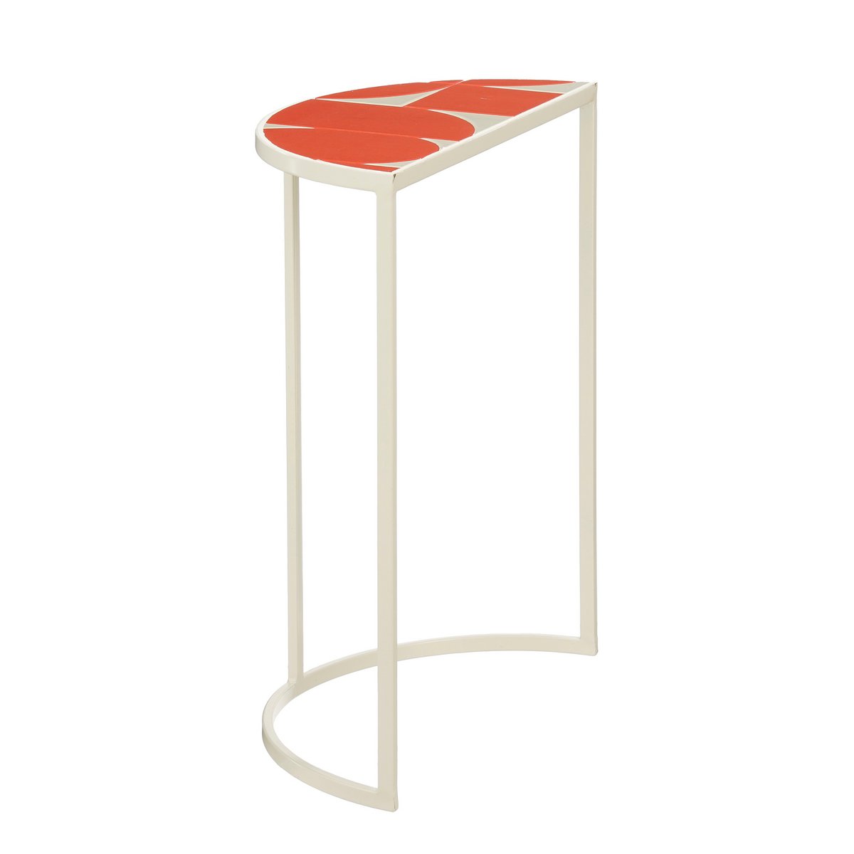 Bologna Bijzettafel Buiten - Set van 2 - L45 x B23 x H58 cm - Metaal - Rood