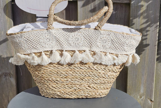 Strandtas met kwastjes